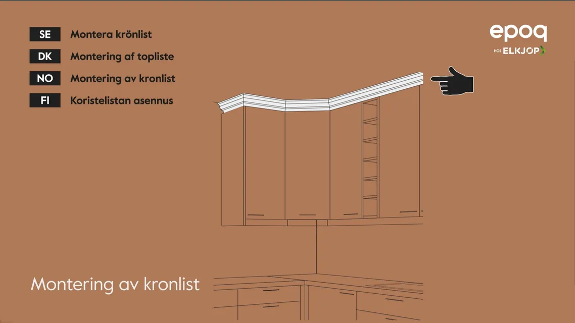 Epoq 14. Montering av kronlist