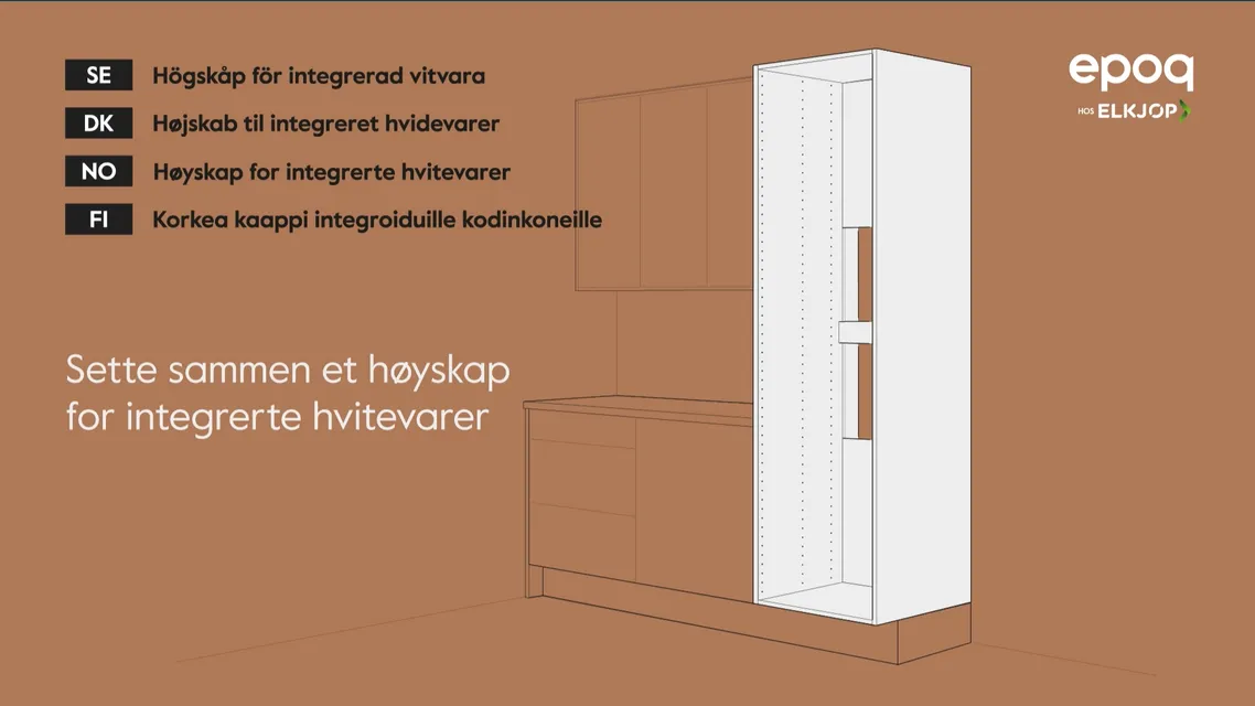 Epoq 06. Sette sammen et høyskap til integrerte hvitevarer