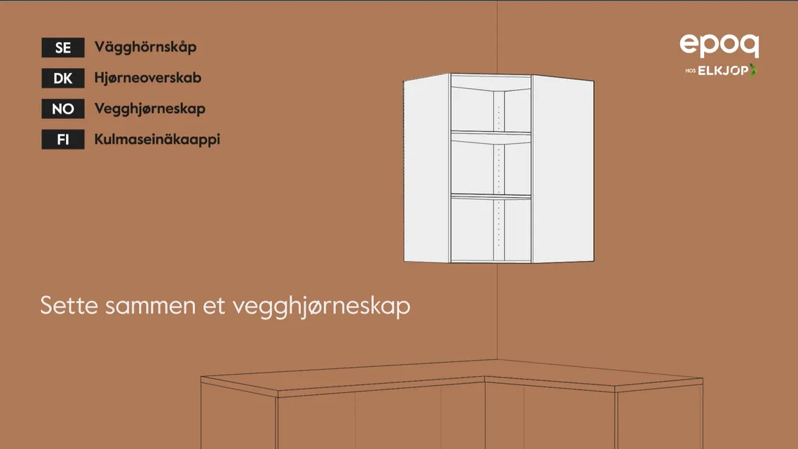 Epoq 05. Sette sammen et vegghjørneskap